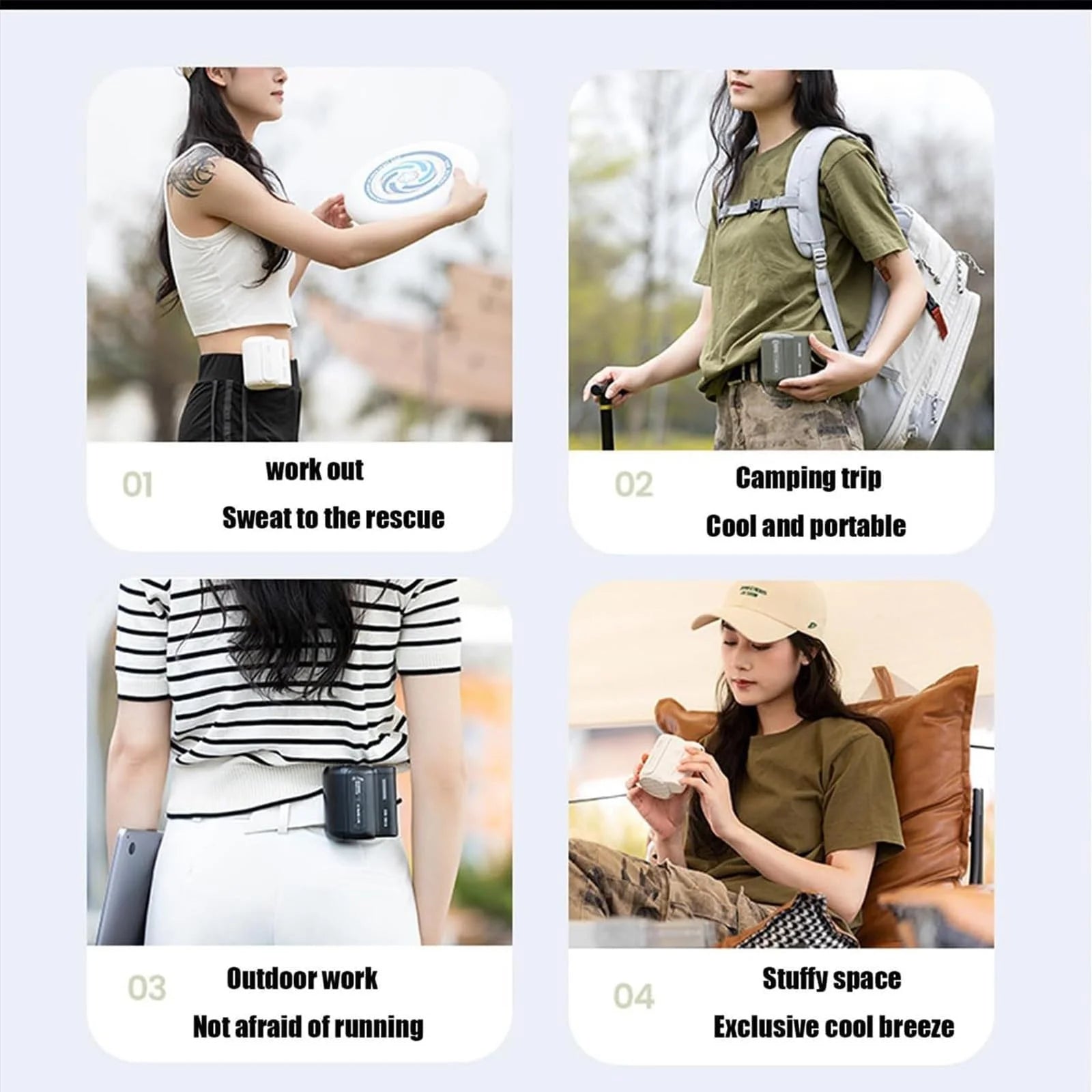 BreezeBelt™ – Wearable Under-Shirt Clip Fan | Portable, Hands-Free Cooling with 3-Speed Airflow