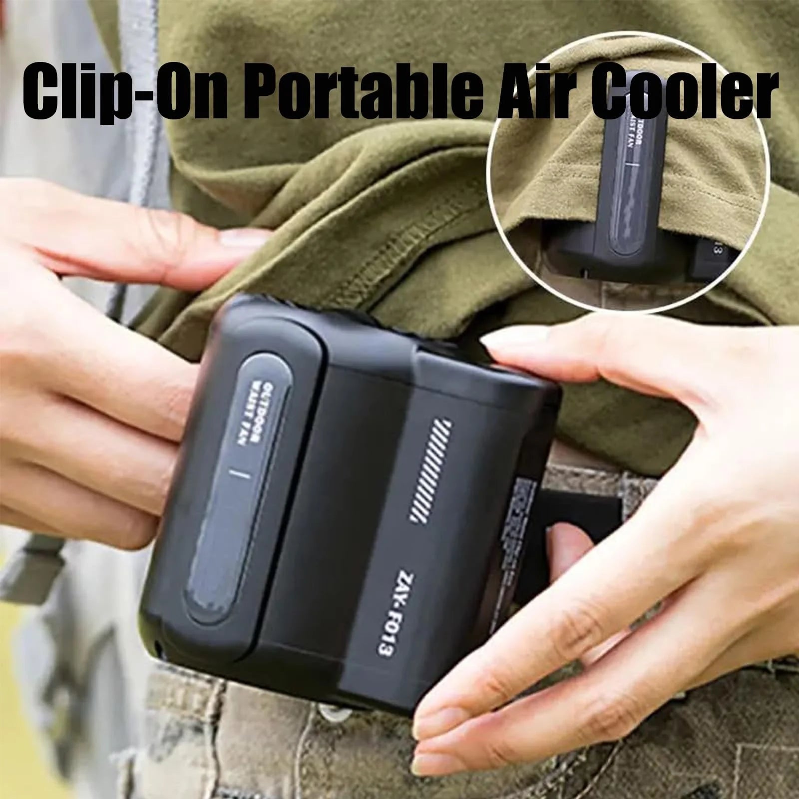 BreezeBelt™ – Wearable Under-Shirt Clip Fan | Portable, Hands-Free Cooling with 3-Speed Airflow